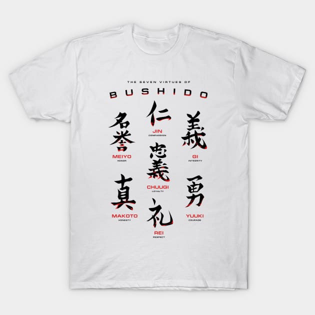 Bushido Code White T-Shirt by nabakumov